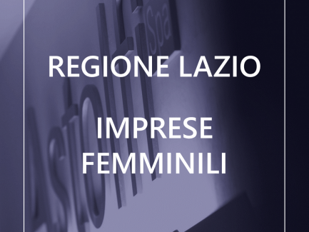 REGIONE LAZIO - IMPRESE FEMMINILI