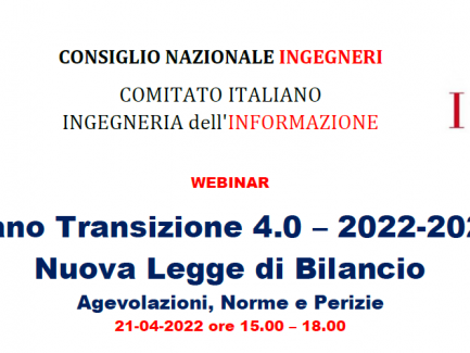 WEBINAR PIANO TRANSIZIONE 4.0  2022-2025 Nuova Legge di Bilancio